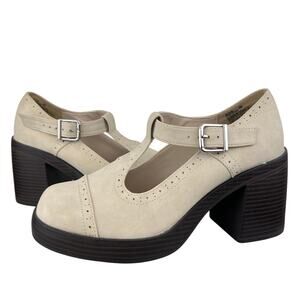 Maurices Cream Y2K Chunky Mary Jane Platform Heels (Sz 8.5)